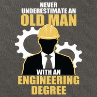 Never Underestimate An Old Man With An Engineering Degree Cotton Canvas Backpack