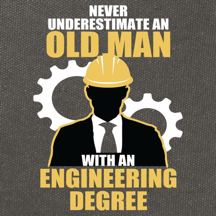 Never Underestimate An Old Man With An Engineering Degree Cotton Canvas Backpack