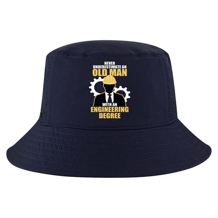 Never Underestimate An Old Man With An Engineering Degree Cool Comfort Performance Bucket Hat