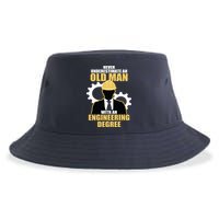 Never Underestimate An Old Man With An Engineering Degree Sustainable Bucket Hat