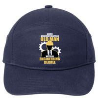 Never Underestimate An Old Man With An Engineering Degree 7-Panel Snapback Hat