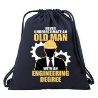 Never Underestimate An Old Man With An Engineering Degree Drawstring Bag