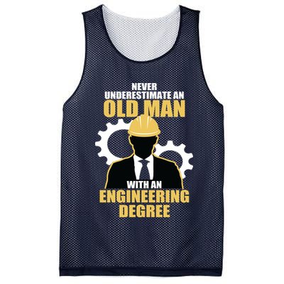 Never Underestimate An Old Man With An Engineering Degree Mesh Reversible Basketball Jersey Tank