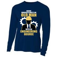 Never Underestimate An Old Man With An Engineering Degree Cooling Performance Long Sleeve Crew