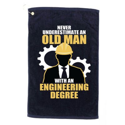 Never Underestimate An Old Man With An Engineering Degree Golf Towel
