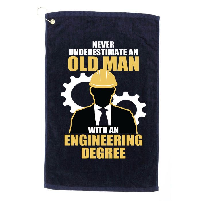 Never Underestimate An Old Man With An Engineering Degree Golf Towel