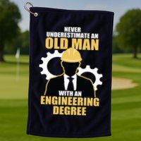 Never Underestimate An Old Man With An Engineering Degree Golf Towel
