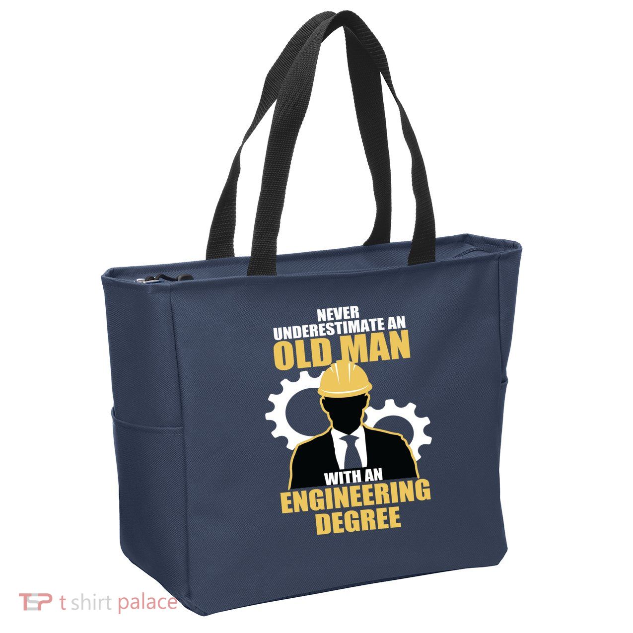 Never Underestimate An Old Man With An Engineering Degree Zip Tote Bag