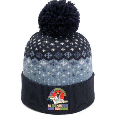 Never Underestimate An Old Man With Dogs And Books The Baniff Cuffed Pom Beanie