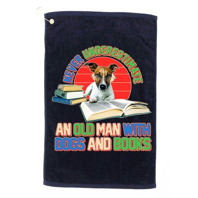 Never Underestimate An Old Man With Dogs And Books Golf Towel