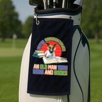 Never Underestimate An Old Man With Dogs And Books Golf Towel