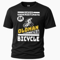Never Underestimate An Oldman With A Bicycle Performance Shirt