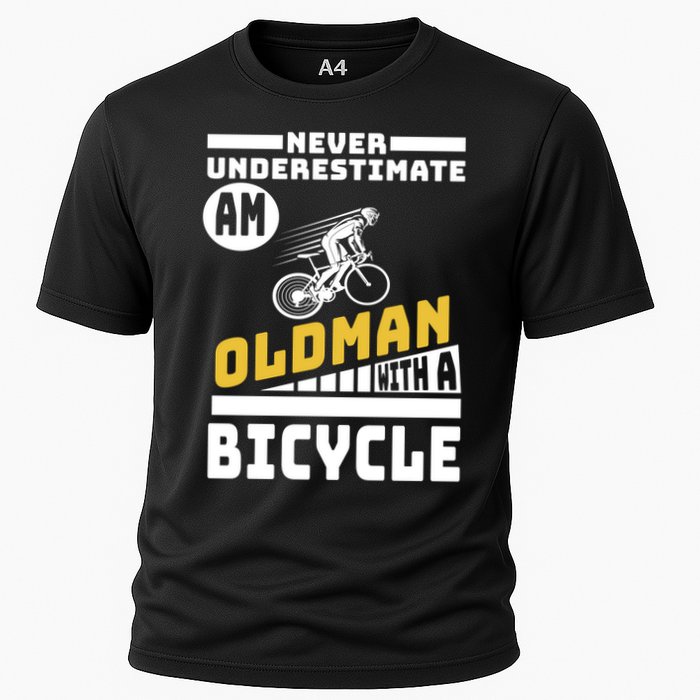 Never Underestimate An Oldman With A Bicycle Performance Shirt