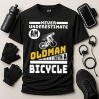 Never Underestimate An Oldman With A Bicycle Performance Shirt