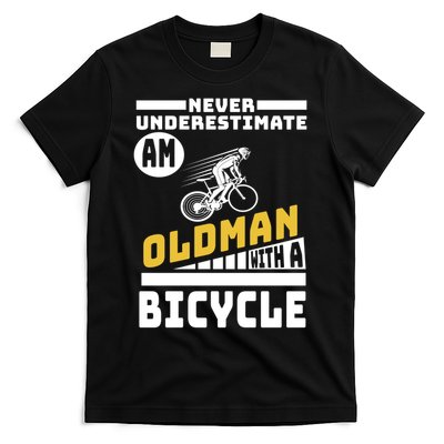 Never Underestimate An Oldman With A Bicycle T-Shirt