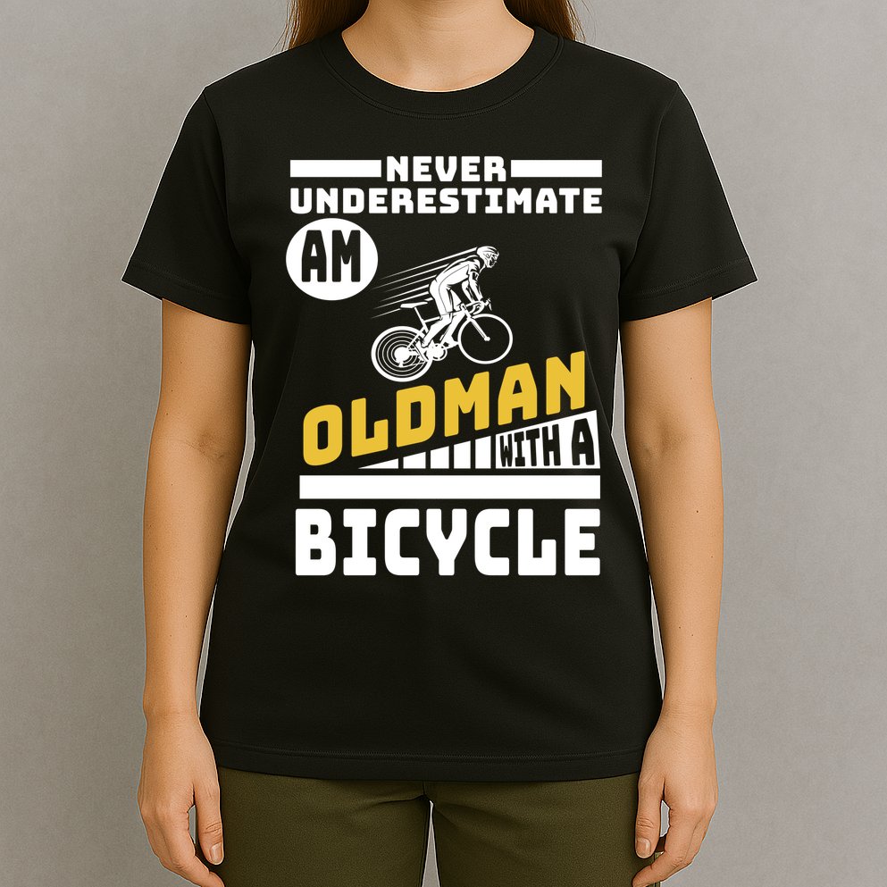 Never Underestimate An Oldman With A Bicycle T-Shirt