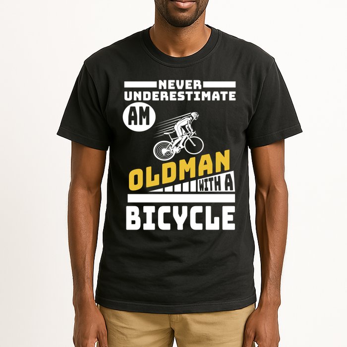 Never Underestimate An Oldman With A Bicycle Tall T-Shirt