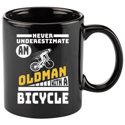 Never Underestimate An Oldman With A Bicycle 11oz C Handle Ceramic Mug