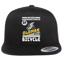 Never Underestimate An Oldman With A Bicycle Flatbill Hat