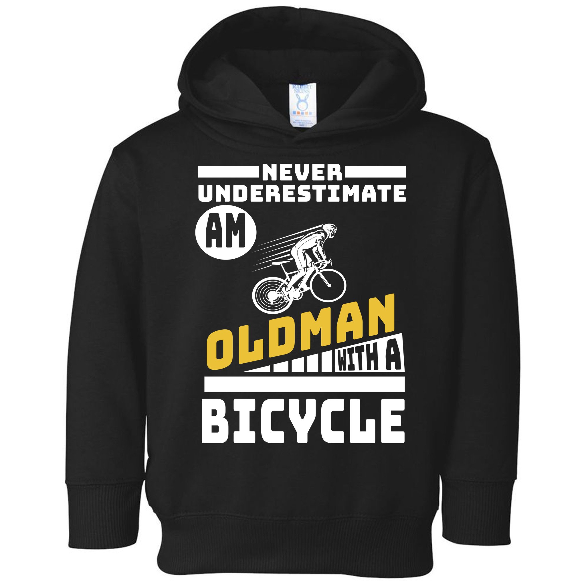 Never Underestimate An Oldman With A Bicycle Toddler Hoodie
