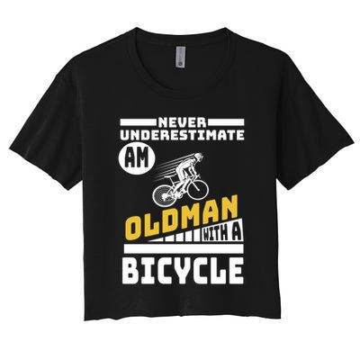 Never Underestimate An Oldman With A Bicycle Crop Top