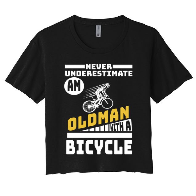 Never Underestimate An Oldman With A Bicycle Crop Top