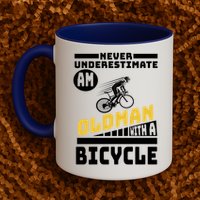 Never Underestimate An Oldman With A Bicycle Mug