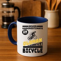 Never Underestimate An Oldman With A Bicycle Mug