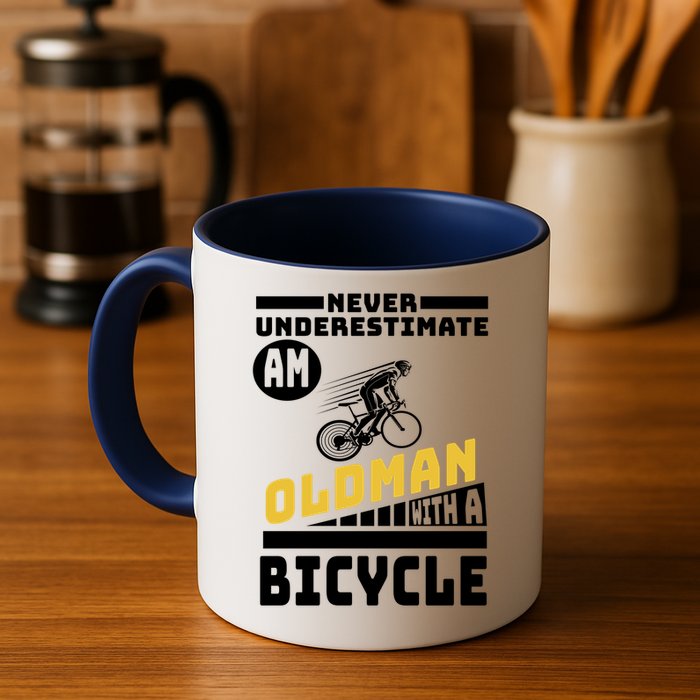 Never Underestimate An Oldman With A Bicycle Mug