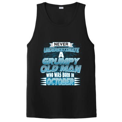 Never Underestimate Grumpy Old Man Born In October PosiCharge Competitor Tank