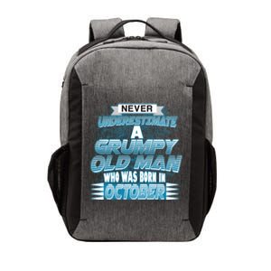 Never Underestimate Grumpy Old Man Born In October Vector Backpack