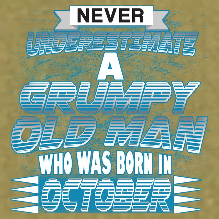 Never Underestimate Grumpy Old Man Born In October Garment-Dyed Women's Muscle Tee