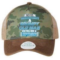 Never Underestimate Grumpy Old Man Born In September Legacy Tie Dye Trucker Hat
