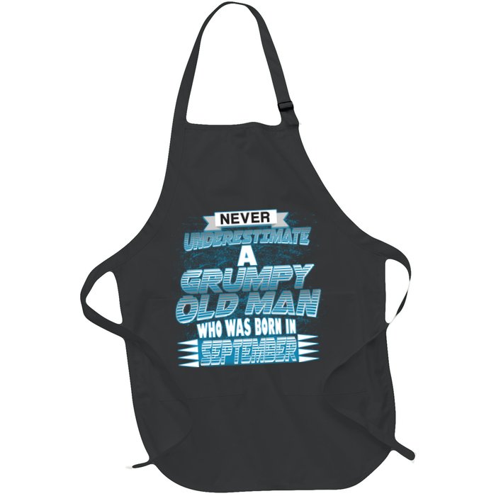 Never Underestimate Grumpy Old Man Born In September Apron