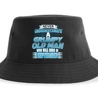 Never Underestimate Grumpy Old Man Born In September Sustainable Bucket Hat