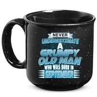 Never Underestimate Grumpy Old Man Born In September 15oz Campfire Ceramic Mug
