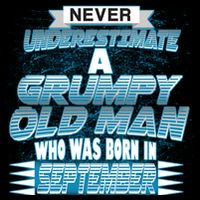 Never Underestimate Grumpy Old Man Born In September Flatbill Hat