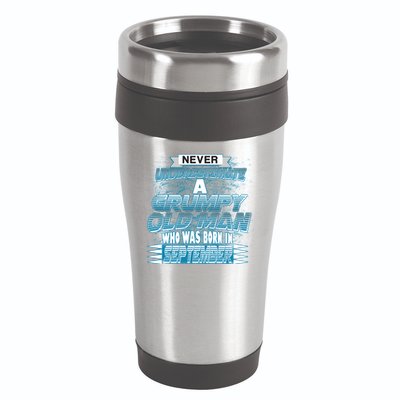 Never Underestimate Grumpy Old Man Born In September 16oz Travel Tumbler