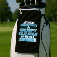 Never Underestimate Grumpy Old Man Born In September Golf Towel