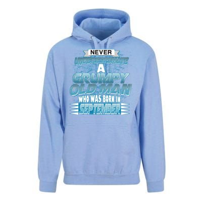 Never Underestimate Grumpy Old Man Born In September Unisex Surf Hoodie