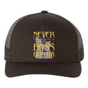 Never Underestimate Old Man With A Bass Guitar Yupoong Adult 5-Panel Trucker Hat