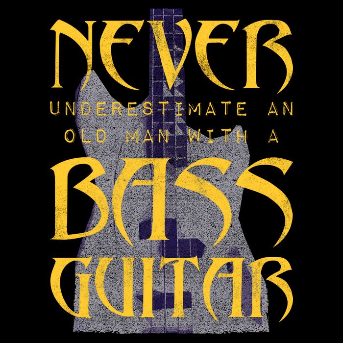 Never Underestimate Old Man With A Bass Guitar Cooling Performance Crew T-Shirt