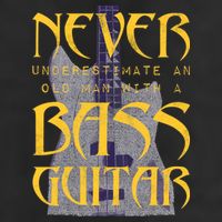 Never Underestimate Old Man With A Bass Guitar Adult Drive Performance Visor