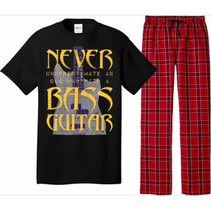 Never Underestimate Old Man With A Bass Guitar Pajama Set