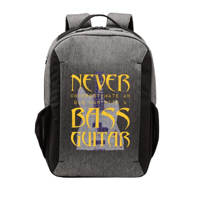 Never Underestimate Old Man With A Bass Guitar Vector Backpack