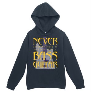 Never Underestimate Old Man With A Bass Guitar Urban Pullover Hoodie