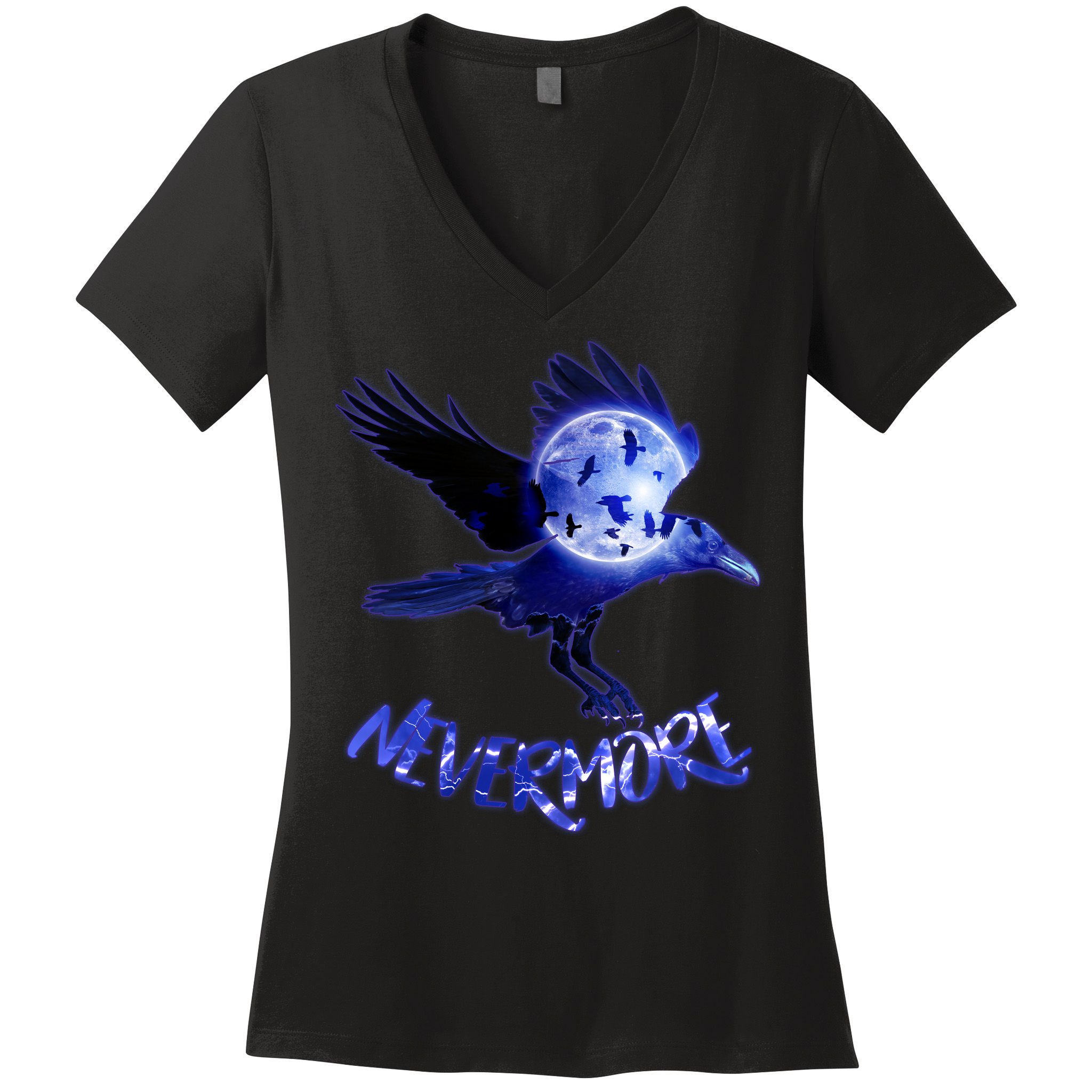 Nevermore Raven Halloween Women's V-Neck T-Shirt