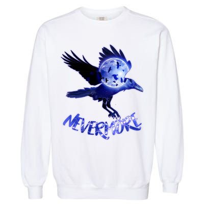 Nevermore Raven Halloween Garment-Dyed Sweatshirt