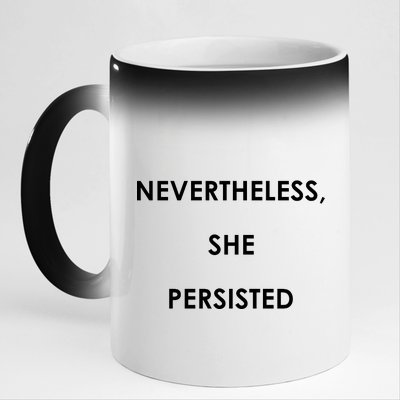 Nevertheless, She Persisted - Resist 11oz Black Color Changing Mug