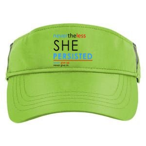 Nevertheless, She Persisted. Never Give Up. Never Give In. Feminist Adult Drive Performance Visor